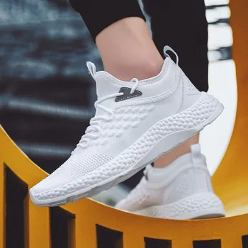 

Designer shoes For male luxury 2019 Men's Fashion Flying Woven Shoes Trainers Fitness Sneaker Sports Running Shoes J2-89