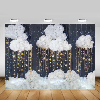 

Newborn Little Star Backdrop Photography Baby Children Portrait Photo Background Cloud Starry Sky Birthday Photo Studio Props