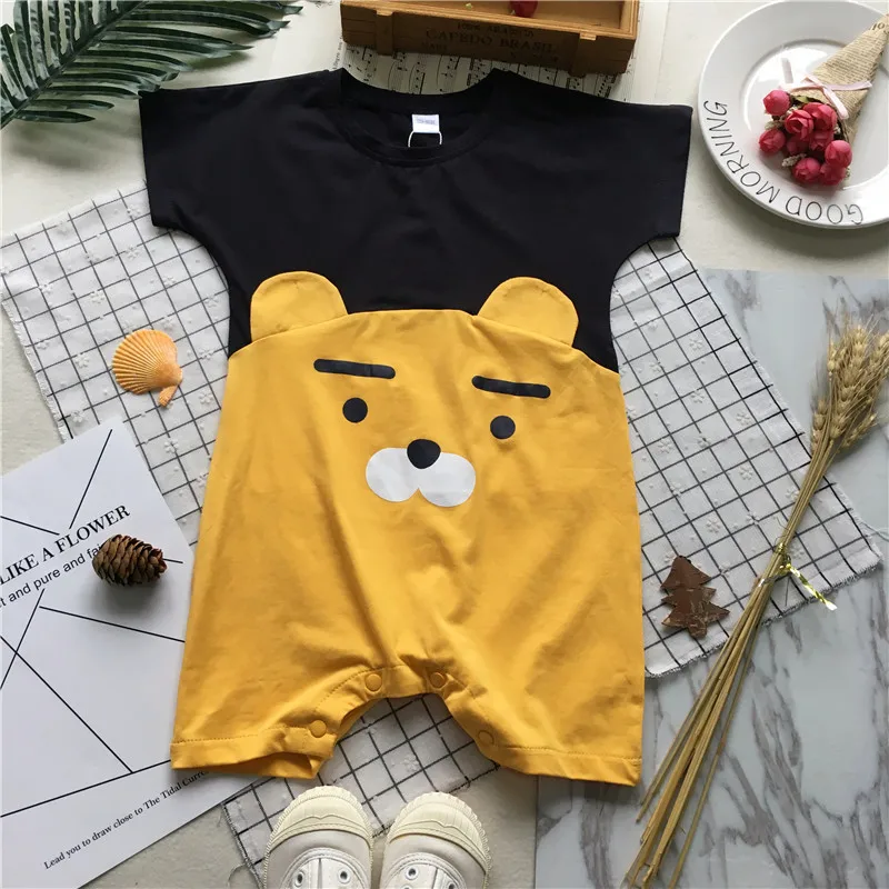 Tonytaobaby/Летняя одежда новый стиль Детский комбинезон из чистого хлопка с рисунком