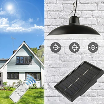 

Double/Single Head Solar LED Light Pendant Lighting Lamp For Camping Garden Yard Remote Control Wall Street Light Outdoor Light