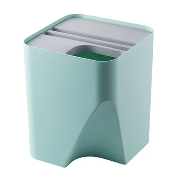 

Kitchen Trash Can Stacked Sorting Trash Bin Recycling Bin Household Dry and Wet Separation Waste Bin Rubbish Bin for Bathroom Bl