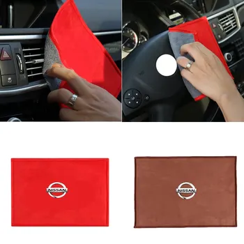

Car Suede Cleaning Towel Absorbent Care Cloth For Nissan Logo Juke Qashqai 350Z 370Z Fairlady Z Z3 Z34 Auto Accessories 25*20cm