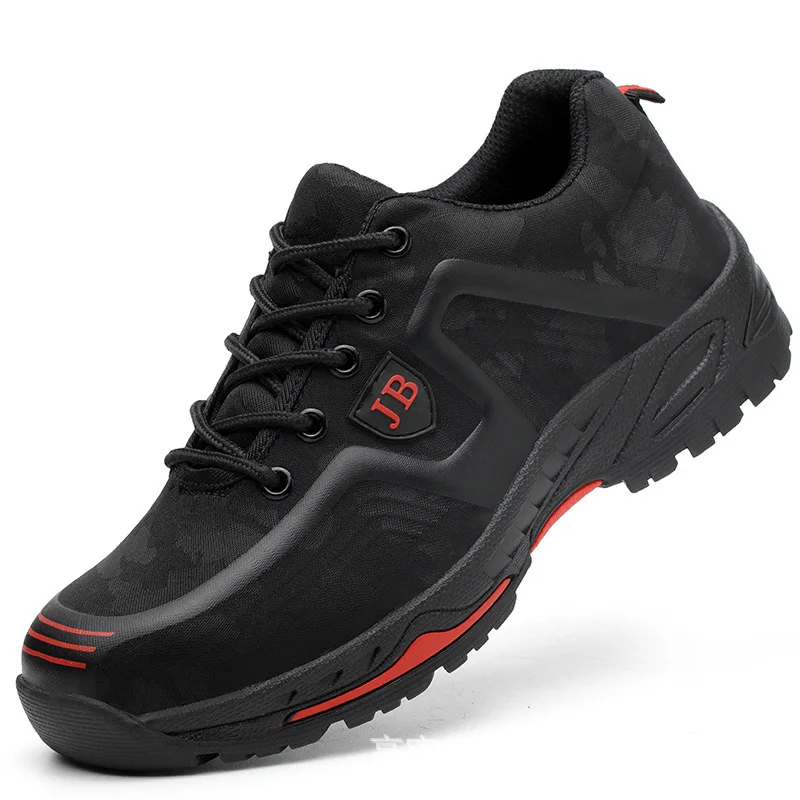 Защитная обувь; мужская легкая дышащая Рабочая обувь с дезодорирующими свойствами; рабочие ботинки со стальным носком, с защитой от разбивания - Цвет: Темно-серый