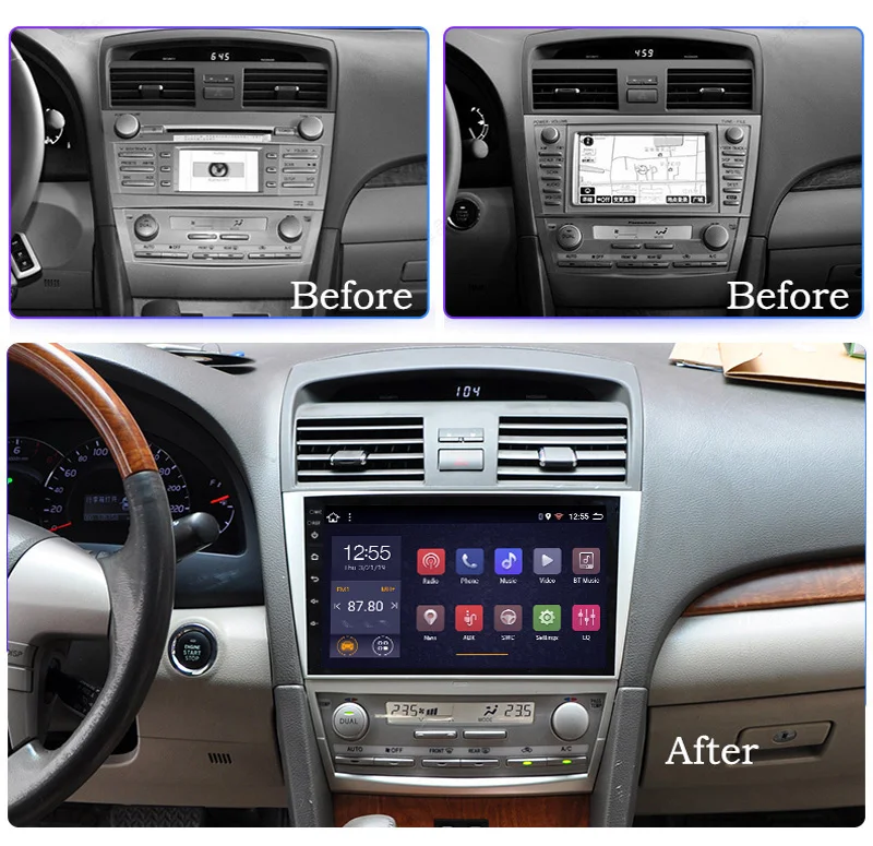 Flash Deal PX6 4G+64G Android 9.0 Car DVD GPS for Toyota camry 2006-2012 Navigation System Stereo Audio Radio Video Bluetooth 2