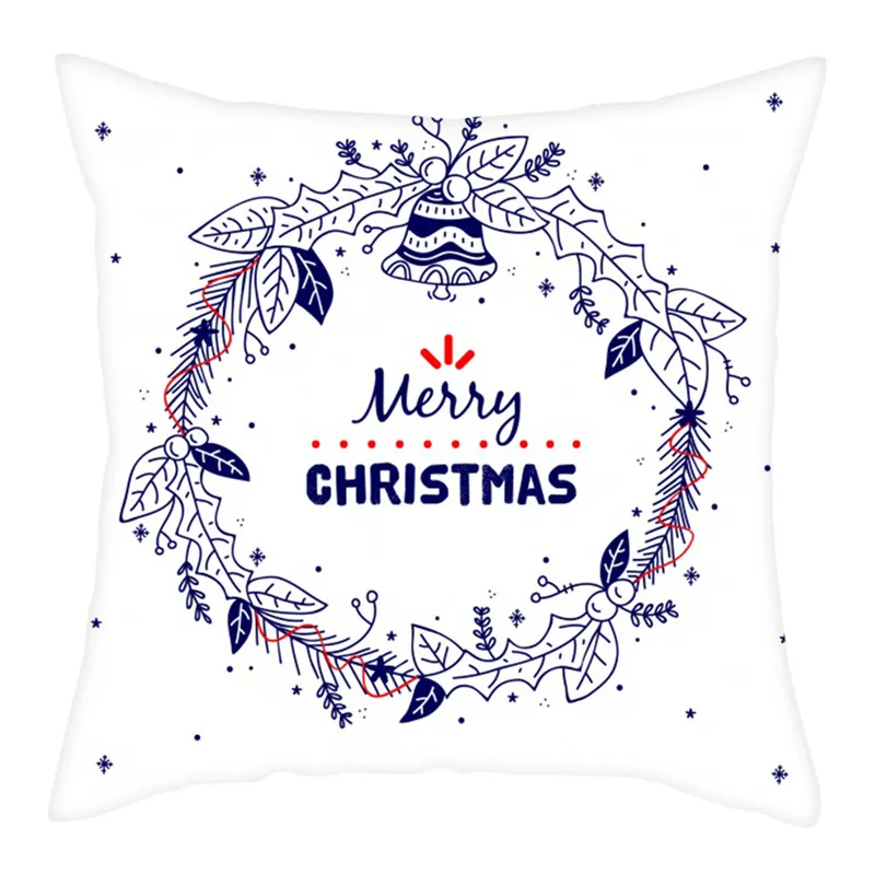 Fuwatacchi Рождественская наволочка для подушек, красный чехол для подушек, свечи с принтом, домашние диванные декоративные подушки, наволочка 45*45 см