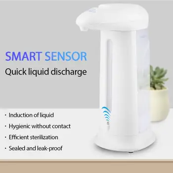 

330ml Automatic Induction Liquid Soap Dispenser Sensor Soap Touchless Hand Washing Device for Kitchen Bathroom (without Liquid)