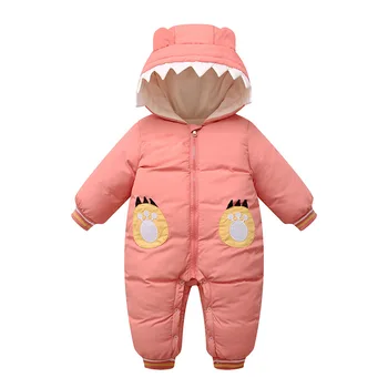 

2020 Winter Baby Rompers Cartoon Dinosaur Newborn Jumpsuit Plus Velvet Warm Baby Girl Snowsuit Toddler Baby Boys Overalls