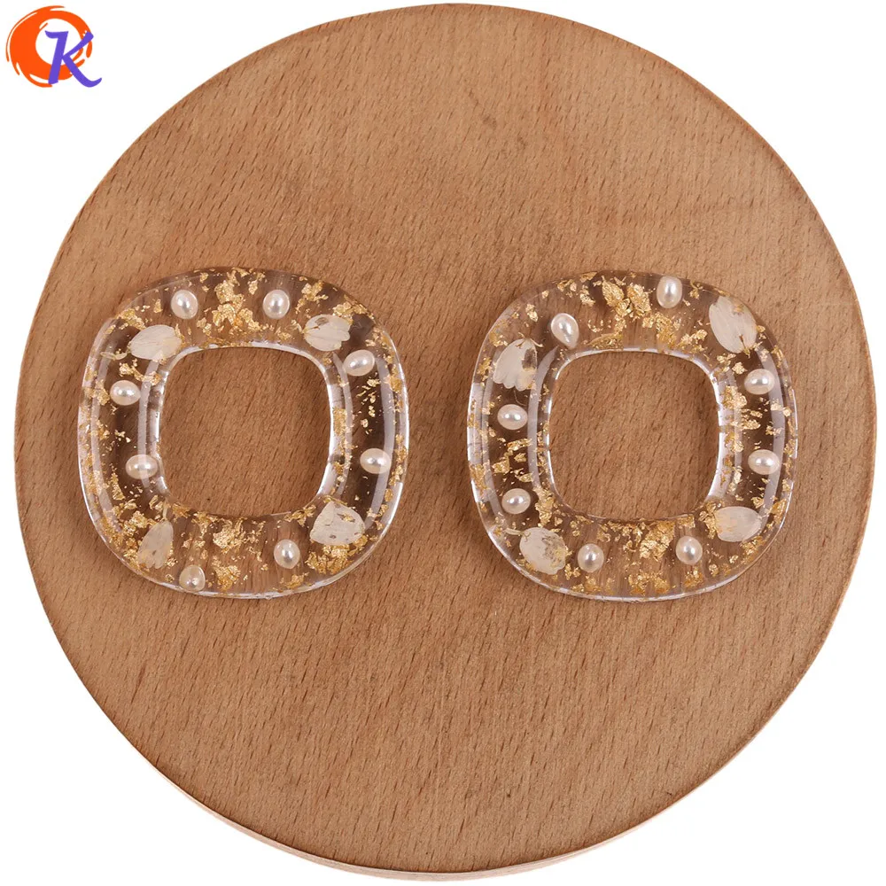 

Cordial Design 37*37MM 40Pcs Jewelry Accessories/Hand Made/Imitation Pearl In Beads/DIY Making/Earring Findings/Resin Bead