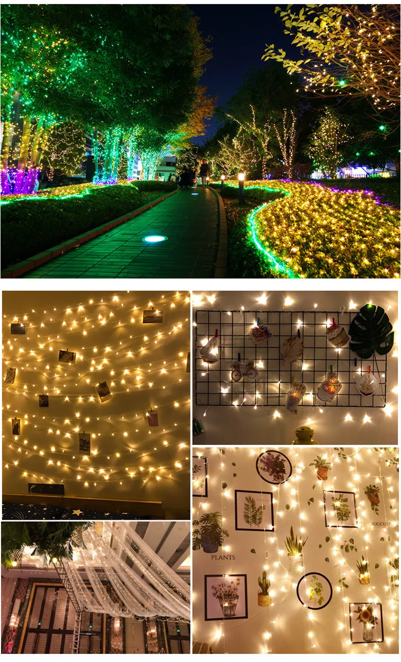 Luzes de Natal ao ar Xmas da Festa de Casamento do Feriado de Ano Luz da Árvore Atacado Fada Led String Livre Levou Guirlanda Novo 30m 300leds Luz 8 Cheap Fios de LED