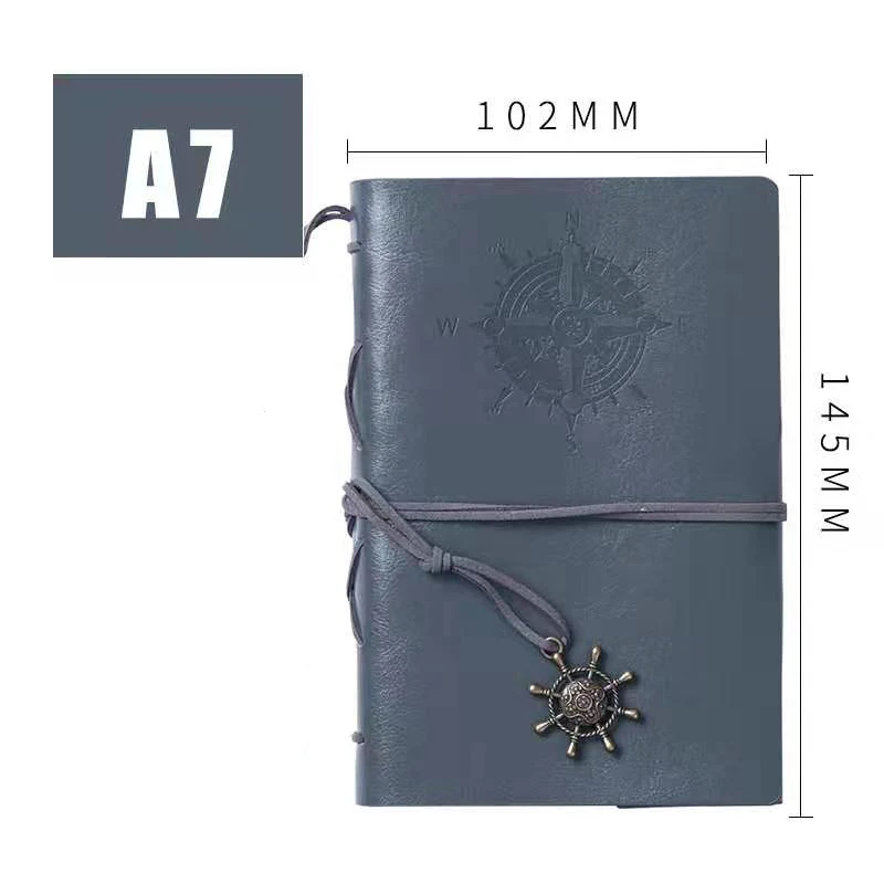 Vintage Notebook Diary Pirate Anchor PU Leather Notebook Stationery Gift Traveler Diary Office Furniture for work Office Furniture