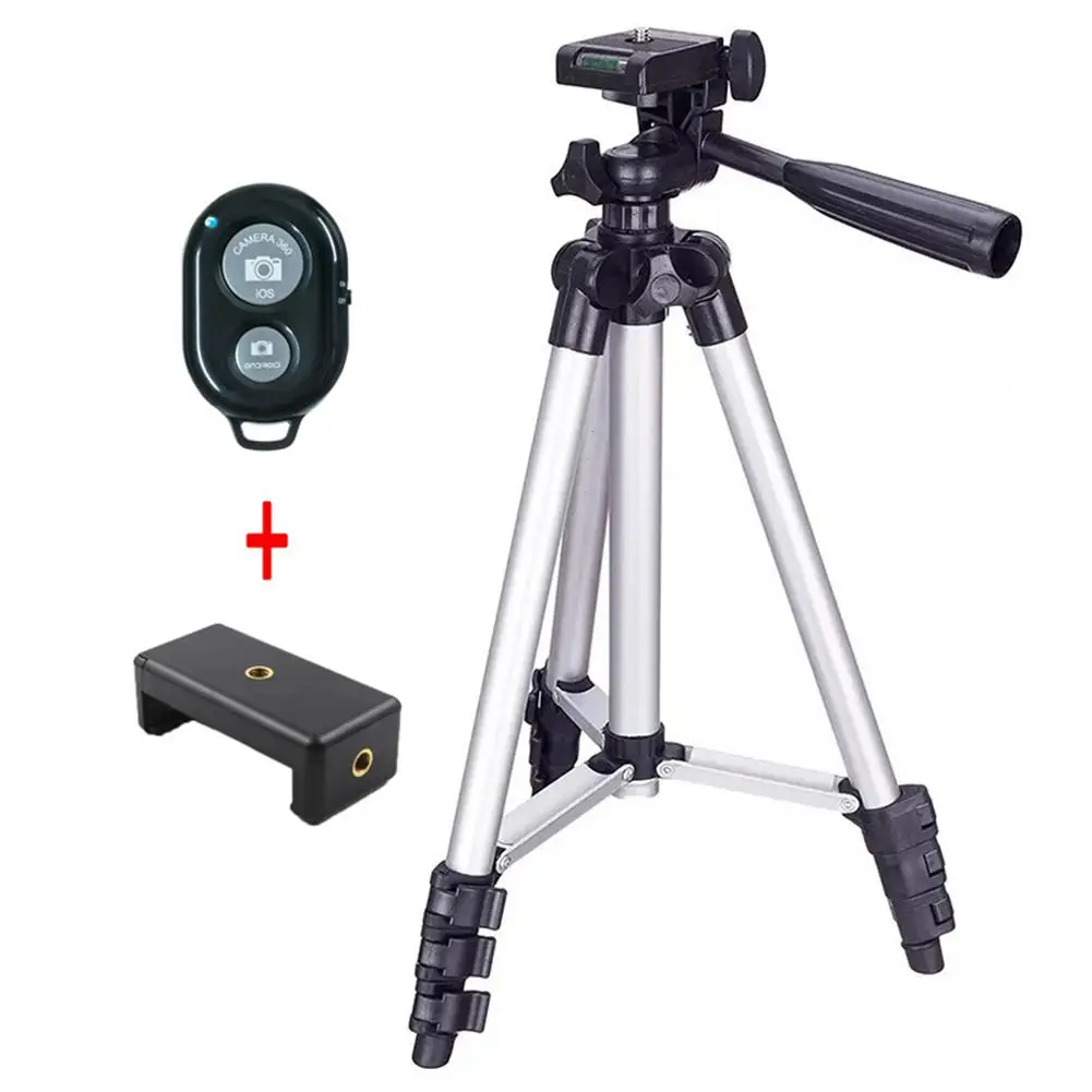 

TWISTER.CK Portable Adjustable Tripod with Bluetooth Remote Control Phone Clip for iPhone XR/Xs Max/X Samsung Note Stabilizer
