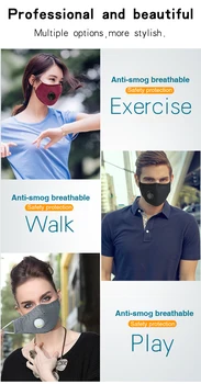 

Selling! Activated Carbon Splash-proof Dust-proof Riding Face Mouth Masks Anti-pollution Muffle Respirator With 2 PM2.5 Filter