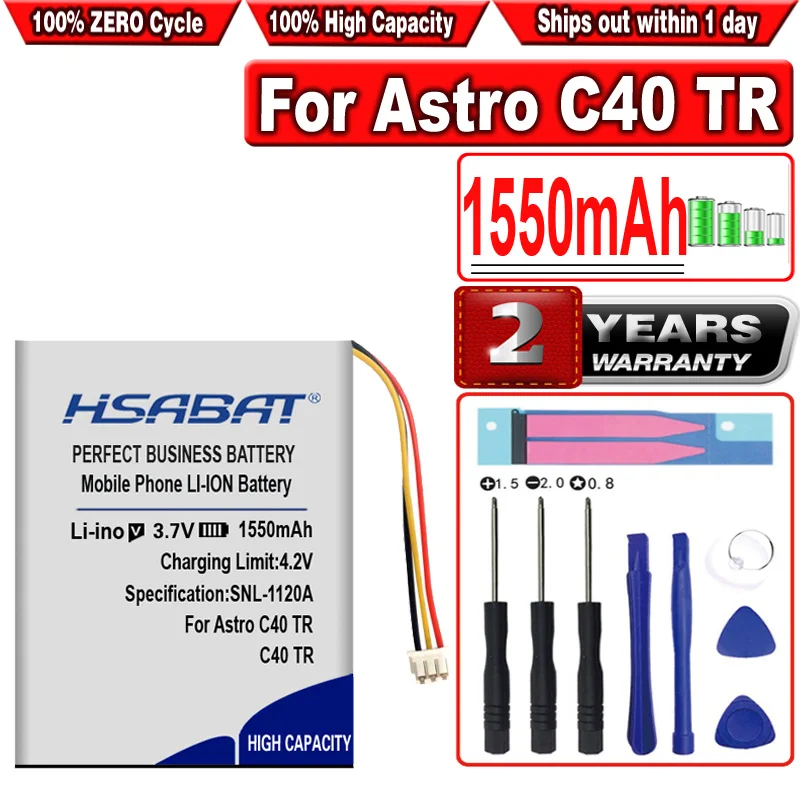 HSABAT 1550mAh Battery for Astro C40 TR 
