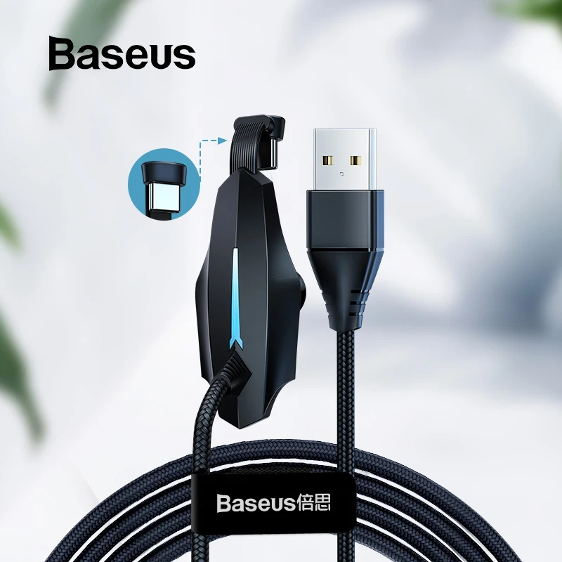 Usb-кабель для быстрой зарядки Baseus type-C для iPhone, кабель с фиксацией на присоске, светильник для мобильных игр, кабель для быстрой зарядки