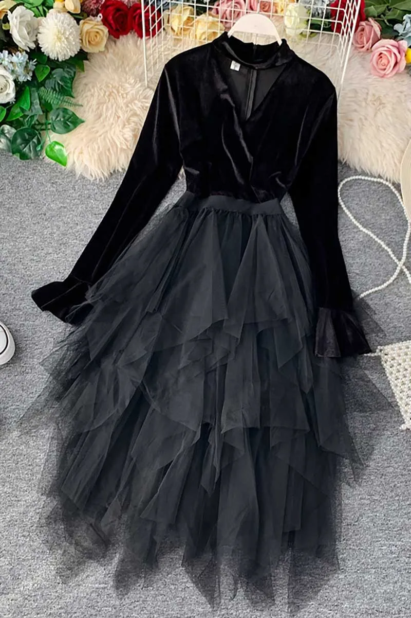 NiceMix модное лоскутное женское платье шикарное v-образным вырезом с кружевом длиной выше колена Derss весеннее винтажное расклешенное платье ТРАПЕЦИЕВИДНОЕ женское кружевное
