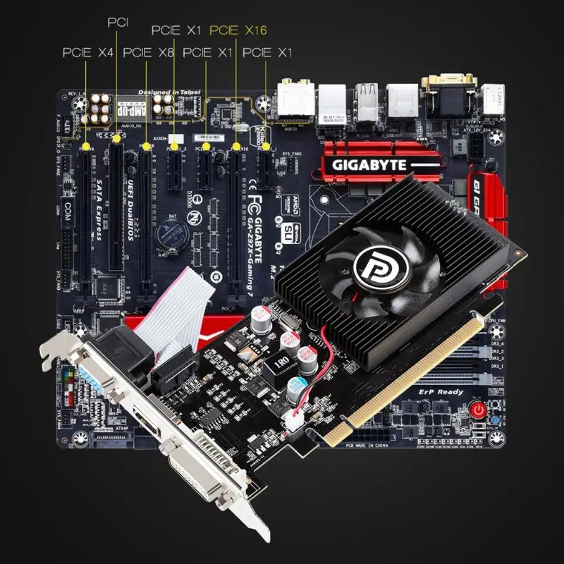 For GT210 Graphics Card 1024MB GDDR2 PCI-Express 3.0 DVI+VGA+HDMI G210 1GB 64Bit D2 Video Card