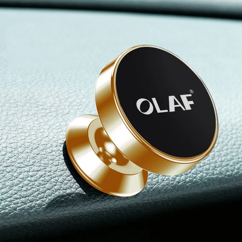 Gold Олаф Автомобильный держатель для телефона Магнитный вентиляционный держатель Мобильный смартфон магнитный штатив поддержка сотового в автомобиле gps для iPhone X 8 7 samsung S9 - Цвет: Gold