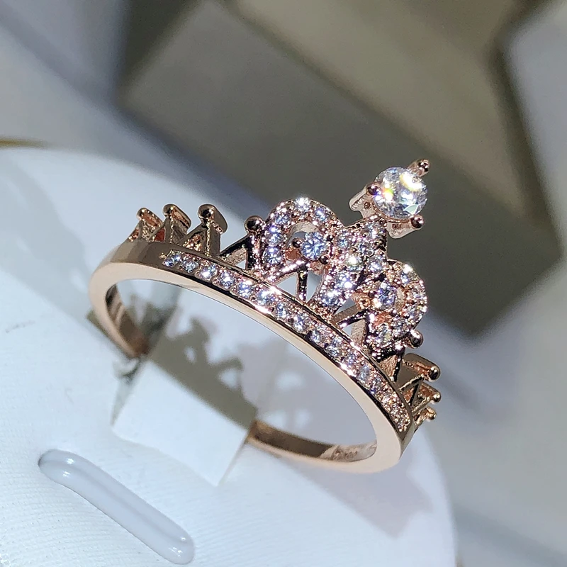 Silver Princess Crown Ring | Simple Crown Ring - The Collegiate Standard