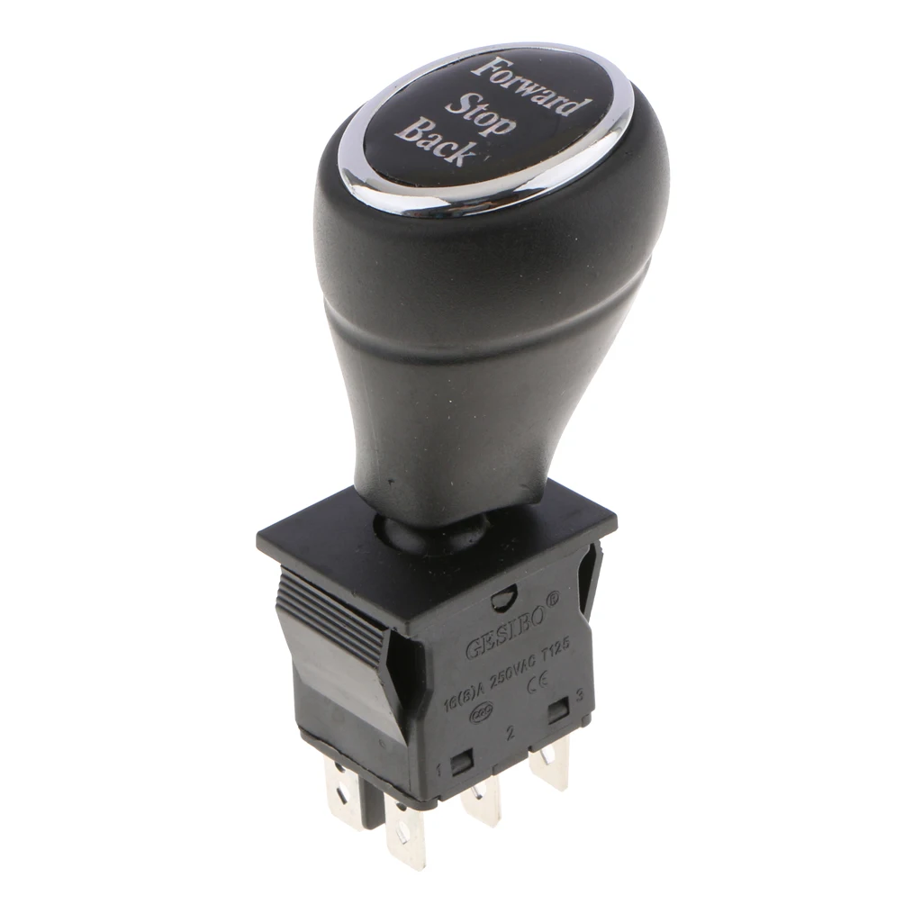 On-Off-On 6-Pin 3 Position Joystick Switch Replacement Car Putter Switches with Long-lasting Durability, 3Pack, Black
