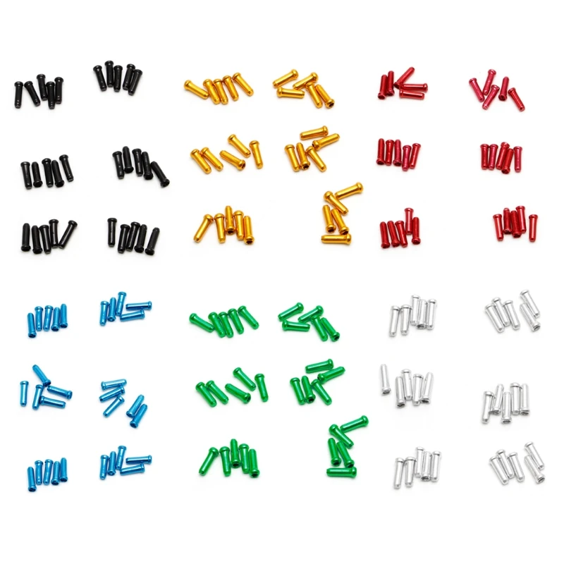 30Pcs MTB Bicycles Brake Wire End Core Cap Cable Aluminum Cover Gear Bikes Parts W91C