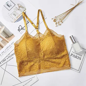 

Women Y-Line Straps Seamless Padded Bra Tops 6Colors Summer Ladies Lace Tube Tops Sling Beauty Back Wrapped Chest