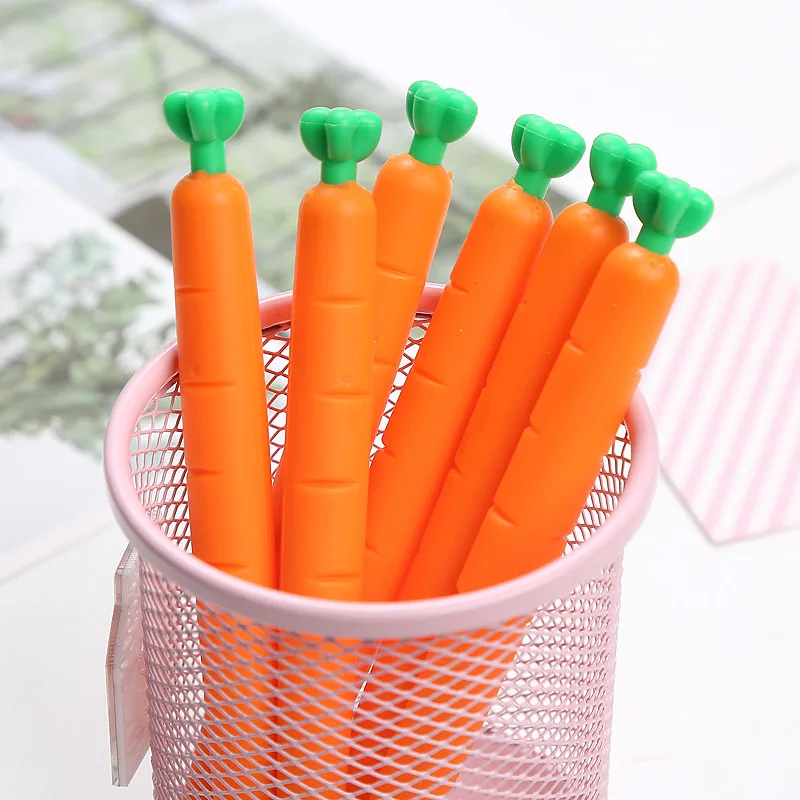 

5PCS 0.5 / 0.7mm Mechanical Pencil Carrot Beautiful Automatic Drawing Pen School Stationery 2B Plastic about 16 Cm Pastille A053