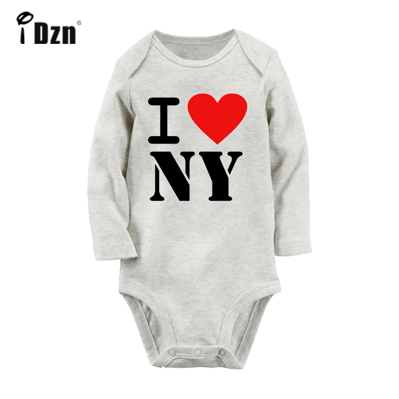 Я люблю Нью-Йорк красное сердце собака надписи MOM Love Heart, детское боди для новорожденных, детей ясельного возраста с длинными рукавами Комбинезоны комбинезон одежда из хлопка в подарок - Цвет: YbBaby809GC