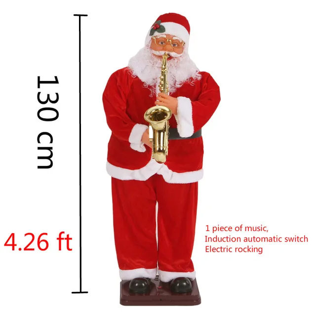 hulp bang Scherm De Grote Kerstman Speelt De Saxofoon, De Voice-Activated Inductie Blaast  Automatisch, Kerst Decoratie Dansen Santa - AliExpress Huis & Tuin