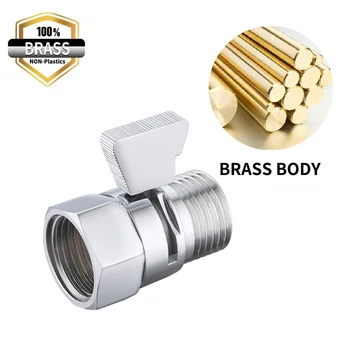 

New Standard G 1/2 Shower Head Shut-Off Valve Quick Open Adapter Brass Valve Flow Control Regulator Bath Accessory