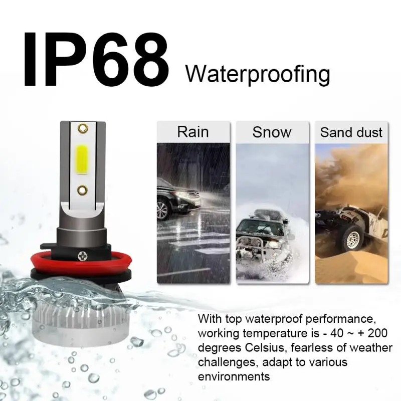

1pc 90W 12000LM H11 LED Headlights Foglight Conversion COB Bulb Waterproof Lamp Car Headlight Bulbs Car Accessories