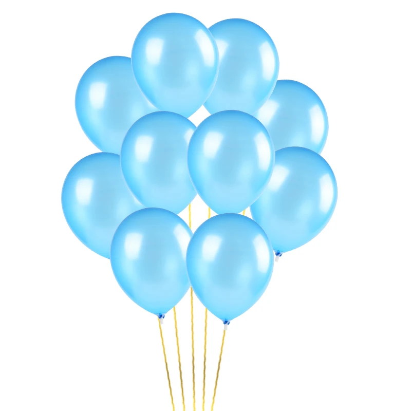 Вечерние шары для мальчиков и девочек, 36 дюймов, черный круглый шар, украшение для душа, конфетти, попперы, набор шаров JL0138 - Цвет: 10 Blue Balloons