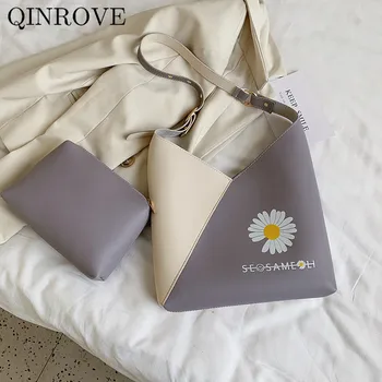 

Composite Bag Handbags for Women 2020 Pu-leather Bag Female Hand Bag Patchwork Panelled Fashion Cute Middle Bag Soft Hasp