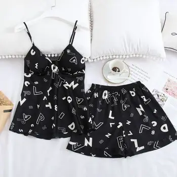 

Smmoloa Sleepwear Women Sleeveless Silk Satin Pajama Set