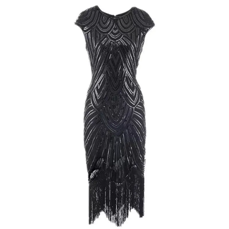 SIDAIMI S-4XL Women's Fashion 1920s Flapper Dress Vintage Great