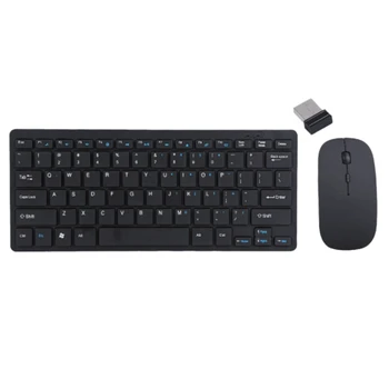 

2.4G Wireless Keyboard and Mouse Combination, 78 Keys and FN Function Keys, for Desktop/PC/Laptop and Windows 98, Etc.
