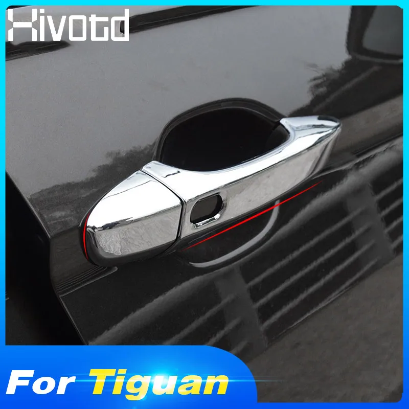 тигуан 2019 аксесуары Крышка ручки двери автомобиля Hivotd для VW Tiguan MK2 2020 2018 ABS Chrome
