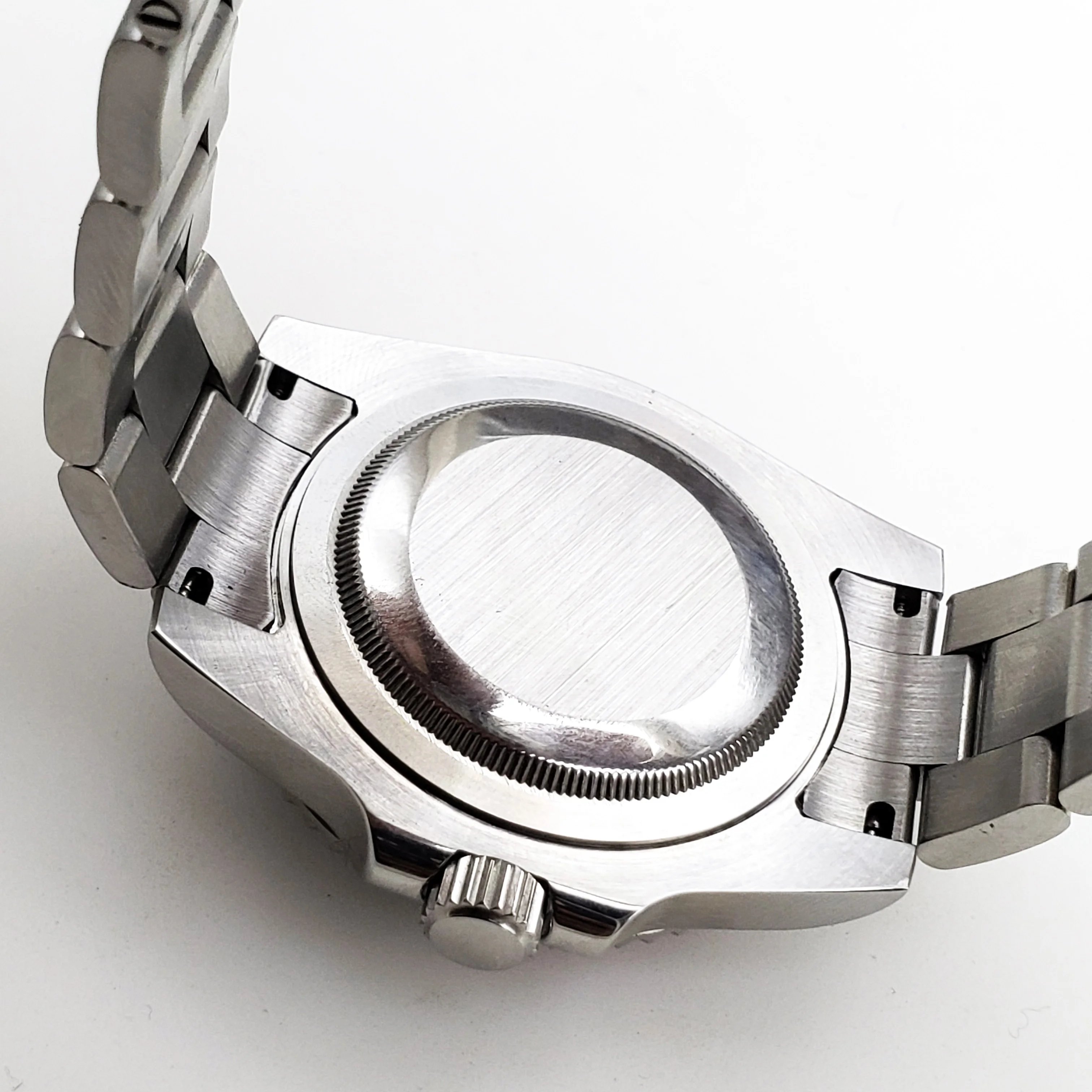 Автоматические GMT мужские наручные часы 40 мм метеоритный циферблат светящийся вращающийся ободок стальной браслет серебряный корпус D2
