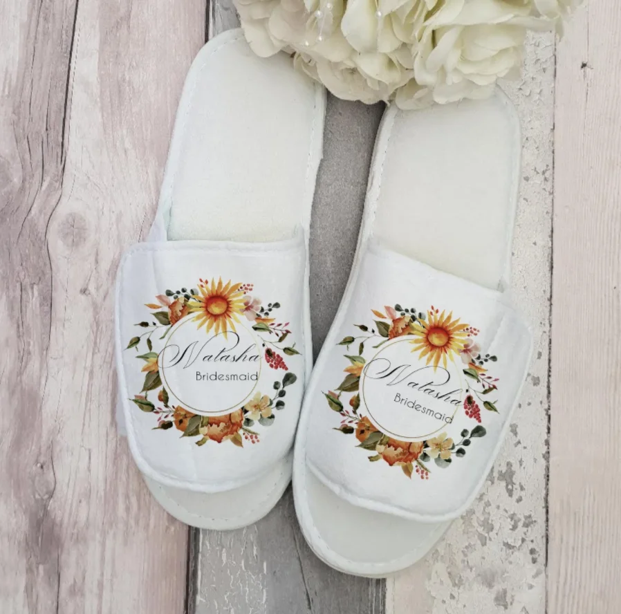 personalised bride flip flops