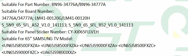 90% 4 шт/комплект светодиодный полоски для SAMSUNG 65 ТВ UN65JS8500 UN65JS9000 CY-XJ065FLLV1H S 5N9 65 SFL BN96 34776A 34777A LM41 00120G H