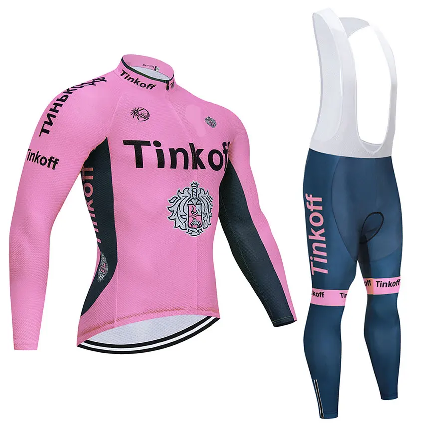 Tinkoff рубашка для езды на велосипеде для мужчин комплект с длинными рукавами MTB велосипедный костюм, трико одежда для велоспорта Мужская велосипедная одежда комбинезон