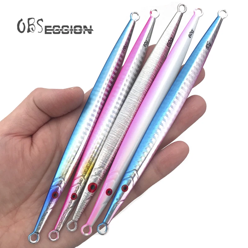 OBSESSION Metal Jig bait 60g 80g Светящаяся тонущая искусственная жесткая приманка для ловли