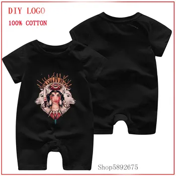 

New Casual Newborn Infant Baby Girl Boy Spirit Wolf Princess Costumes Baby Clothing Rompers Summer Short Sleeved Jumpsuit Cotton