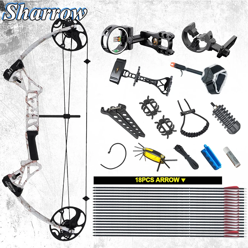

Archery Profession Compound Bow 19-70 lbs IBO 320FPS TOPINT M1Hunting Bow Lncludes Almost all Shooting Accessories