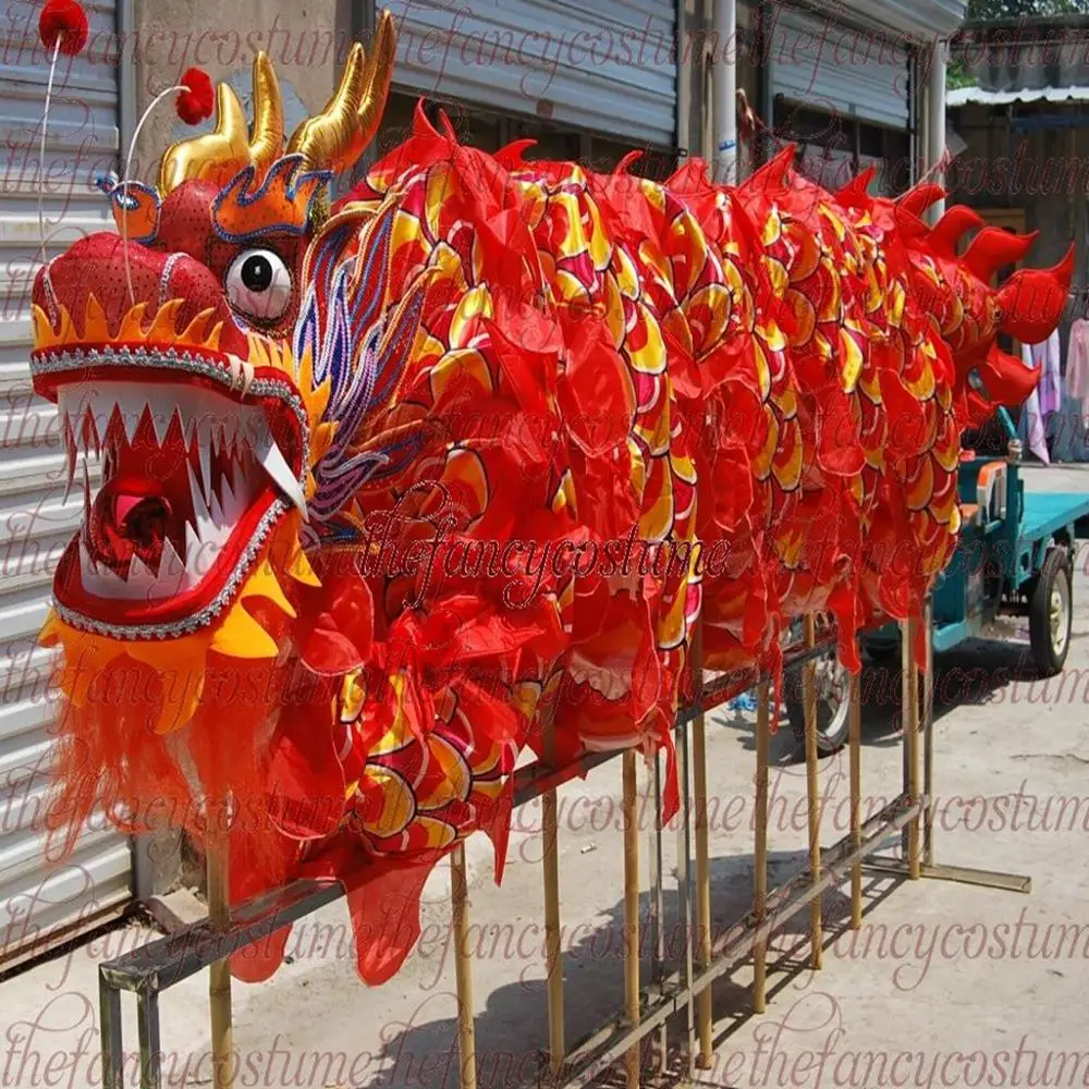 학생 선수 사이즈 5 실크 프라빅 드래곤 댄스 소품, 오리지널 중국 민속 축제 파티 퍼레이드 축하 마스코트  코스튬-Freehip.co.kr