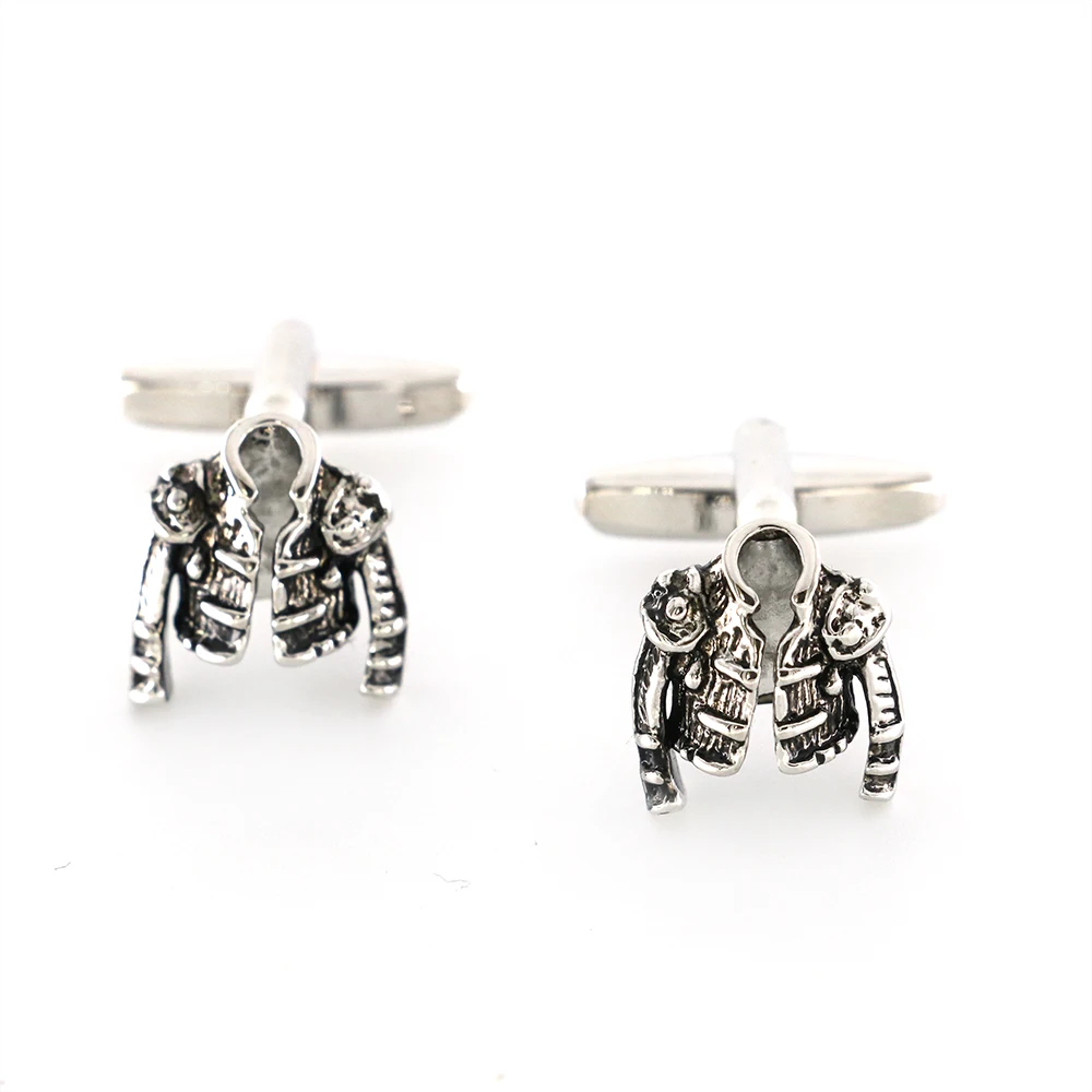 Men's Bullfighter Cufflinks Quality Brass Material Black Color Music Cuff Links Wholesale & Retail   - 3