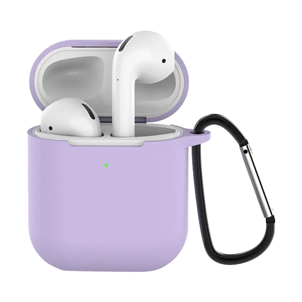 Силиконовый чехол для AirPods, защитный чехол для ушей с Apple, чехол 2 и крючок, не теряющий ушной крючок, AirPods, без чехла