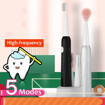

Electric Toothbrush Sonic Wave Rechargeable Smart Chip Toothbrush Head Replaceable Whitening Tooth brush szczoteczka do zebow