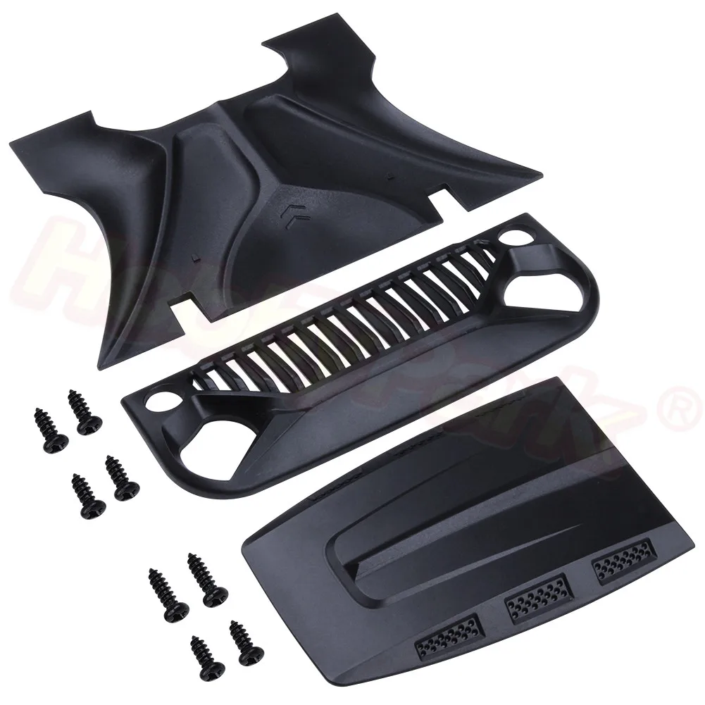 

Air Inlet Grille Front Face & Engine Hood Set for 313 Wheelbase 1/10 RC Crawler Axial SCX10 Wrangler Body Shell