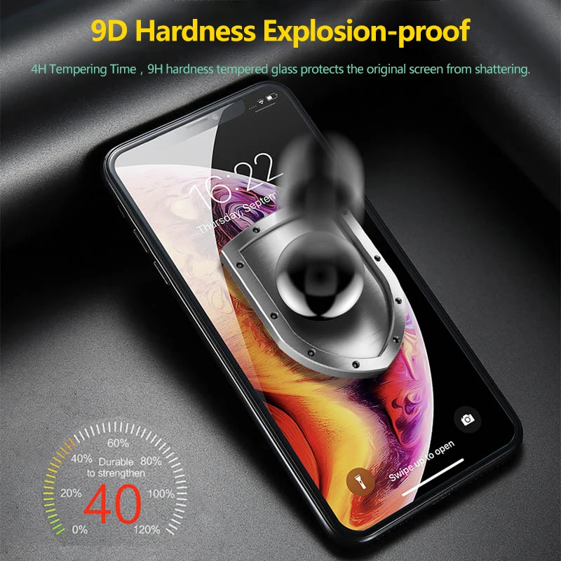 2 шт 9D закаленное стекло для iPhone 11 Pro Max X XR XS Max 7 8 6 6S Plus Защитное стекло для экрана для iPhone 11 Pro Max стеклянная пленка