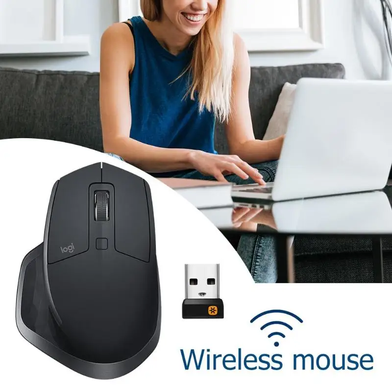 Беспроводная офисная мышь logitech MX Master 2S 4000 dpi 2,4 GHz Bluetooth USB Unifying многофункциональное подключение компьютерная мышь для лэптопа